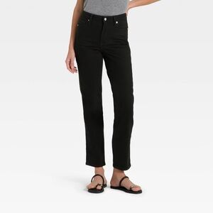Universal Thread Black High-Rise Straight Jeans